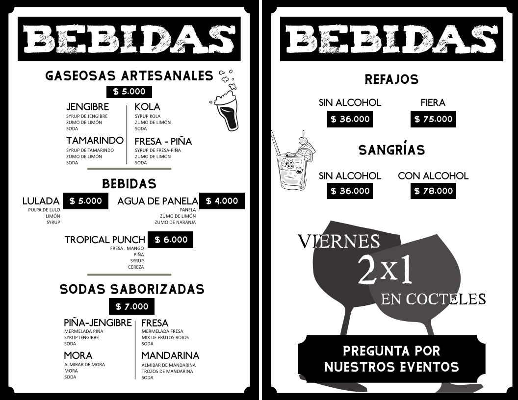 Menu La Fiera Restobar - Centro De Eventos Barbosa-5